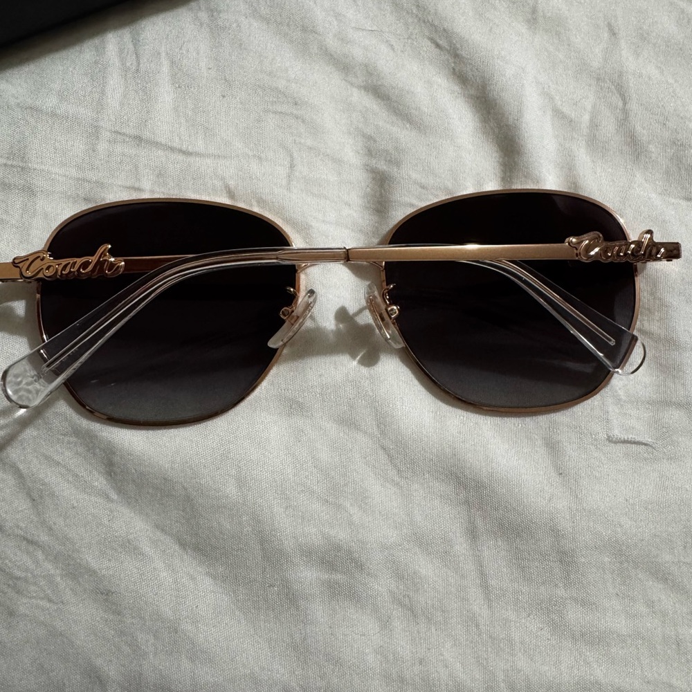 Coach Stylish Gold and Black Women's Sunglasses - Picture 2 of 2